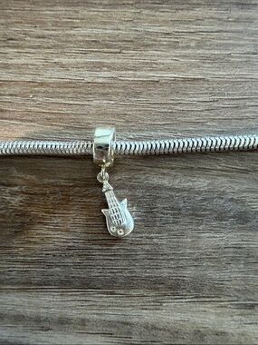 Sterling Silver Guitar Dangle Charm